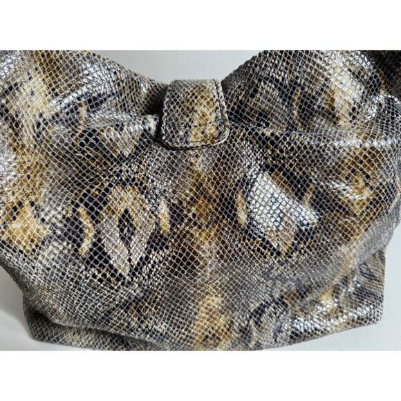 Dooney & Bourke vintage purse snakeskin embossed leather shoulder bag logo lock - Picture 4 of 16